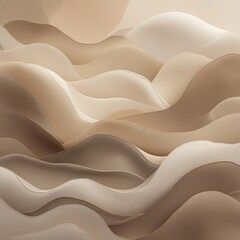 Obraz premium Abstract wavy background with flowing golden silk curves, a luxurious vector illustration perfect for wallpaper design