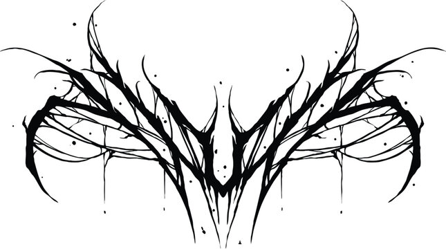 dark art tattoo ornaments are suitable for tattoo printing on the back or chest and can be edited