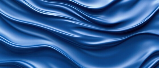 Obraz premium Blue fabric waves, digital texture, abstract background, design element
