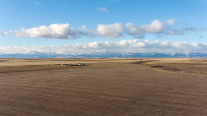 Obraz premium Aerial view of the Montana countryside