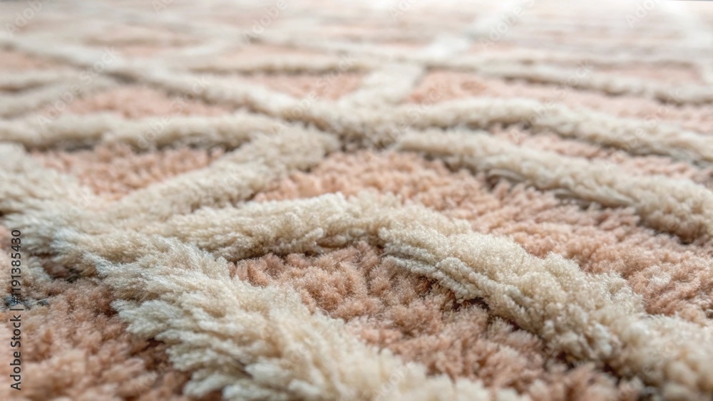 Aufkleber A closeup view of thick luxurious carpet fibers in a soft muted color. The fibers are plush and dense inviting touch with a subtle pattern that adds depth and character to the