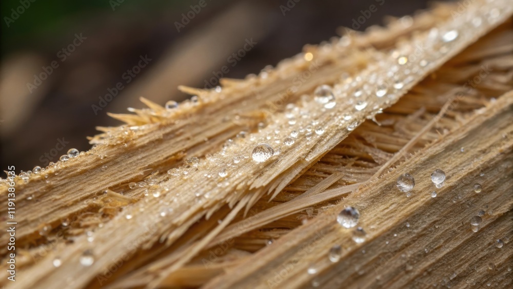 Poster A macro view of the sharp edge revealing microscopic wood fibers that are delicately aligned and sliced some shimmering with moisture as tiny droplets glisten in the light.