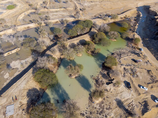 Drone Aerial view of the Stars Valley in Qeshm in Iran