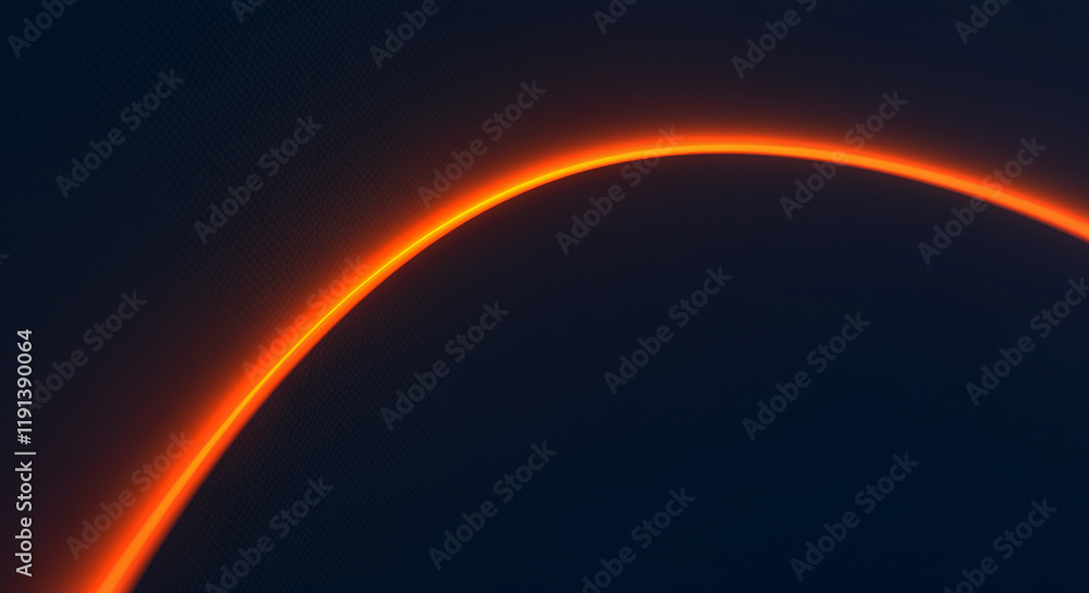 Poster light curve glowing against a dark background creating a modern abstract design featuring vibrant il