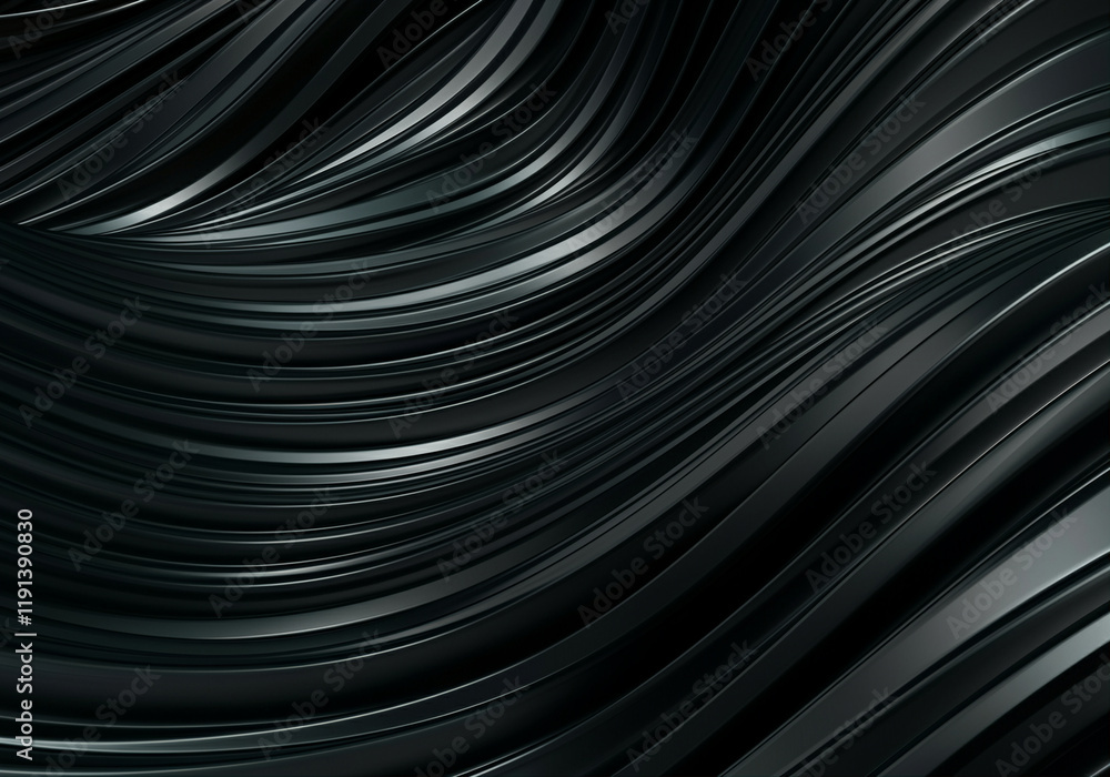Poster abstract waves in dark texture flowing movement style design