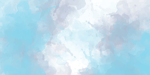 Blue watercolor background with empty space  Futuristic artwork, digital drawing for interior design, fashion textile, wallpaper, website 