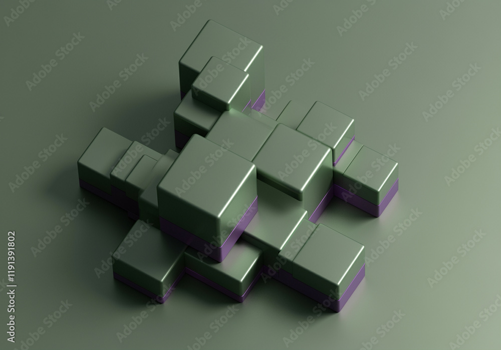 Poster geometric shapes with abstract forms in graphic design lighting and composition