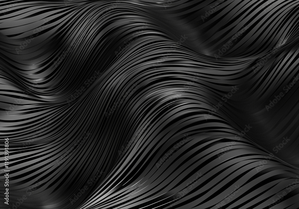 Poster wave pattern graphic texture with abstract waves in black design