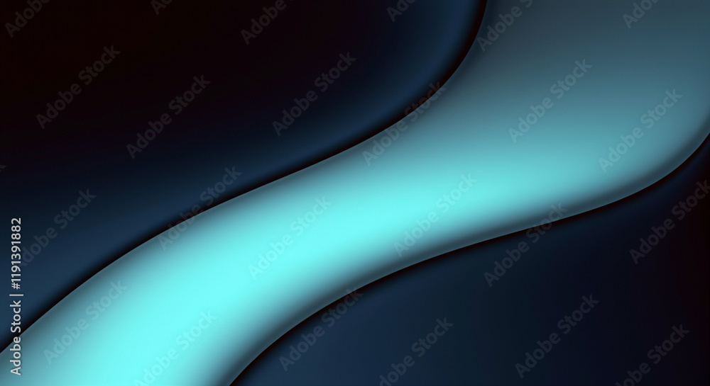 Poster abstract wave design with smooth gradients in dark background