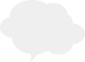 Speech bubble, round and simple.