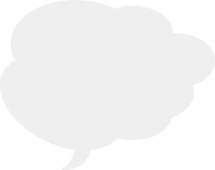  Speech bubble, round and simple.