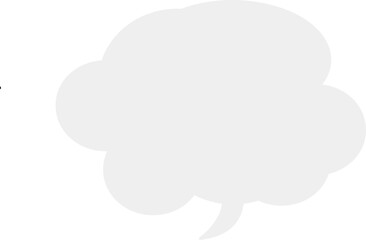  Speech bubble, round and simple.