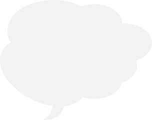  Speech bubble, round and simple.