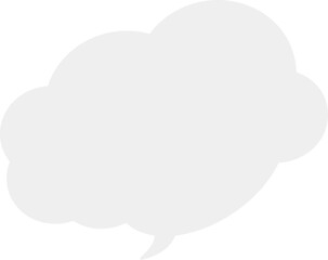  Speech bubble, round and simple.