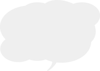  Speech bubble, round and simple.