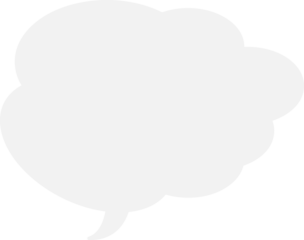  Speech bubble, round and simple.