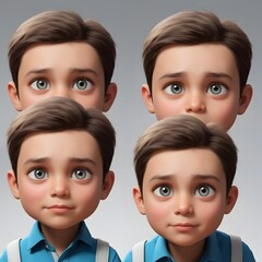 Portrait of smiling children embracing, Cute baby's sweet smiling face