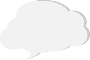 The speech bubble is voluminous.