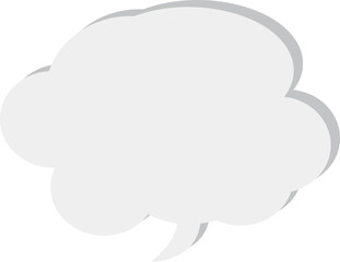 The speech bubble is voluminous.