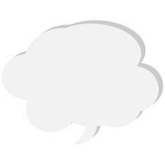 The speech bubble is voluminous.