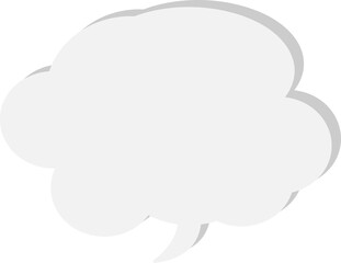 The speech bubble is voluminous.