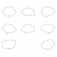 Set of Empty Speech Bubbles for Dialogue