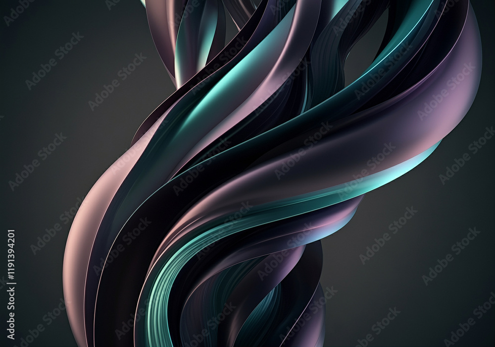 Poster abstract shapes with graphic elements in a dynamic design featuring flowing forms and contemporary s