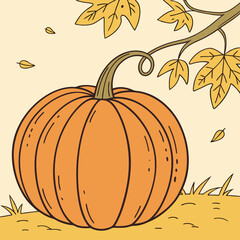 illustration of a pumpkin