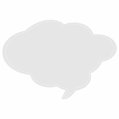 Speech bubble, round and simple.