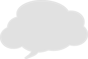 Speech bubble, round and simple.