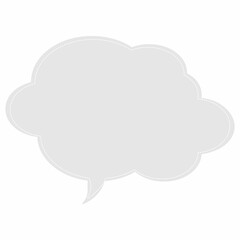 Speech bubble, round and simple.