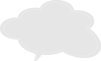 Speech bubble, round and simple.