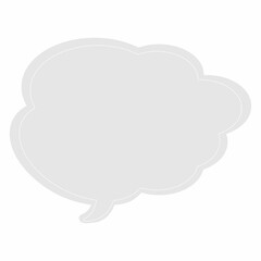 Speech bubble, round and simple.