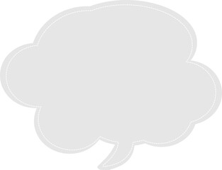 Speech bubble, round and simple.