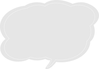 Speech bubble, round and simple.