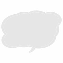 Speech bubble, round and simple.