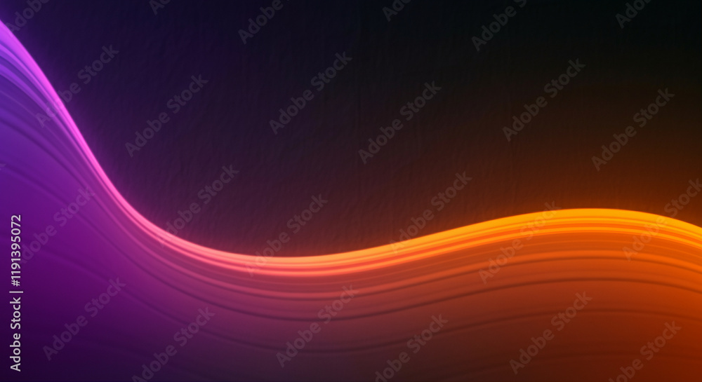 Poster abstract waves in colorful design with vibrant background and smooth flow