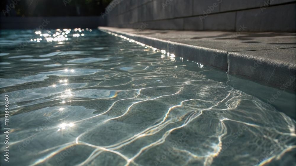Poster A medium closeup revealing the convergence of light and shadow within a pool of wet cement highlighting subtle gradients and flowing forms that evoke a sense of movement.