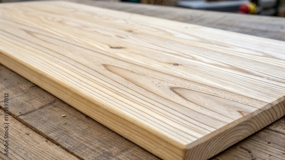Poster An intimate shot of ash wood emphasizing its light creamy color and bold linear grain lines punctuated by sporadic small knots creating a natural rhythm.