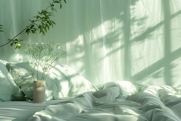 Ethereal Harmony: The Tranquil Elegance of Jade Tones in a Serene Composition