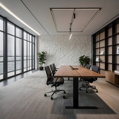 Professional Office Interior with a Combination of Modern Design Elements and Functional Workspace Solutions