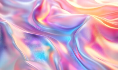 Obraz premium Soft Blurred Abstract Background Featuring Holographic Foil in a Retro 80s Aesthetic