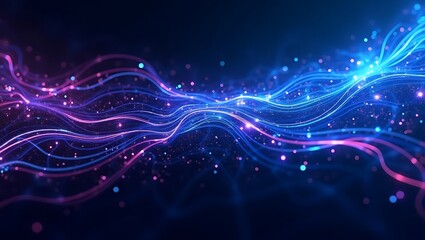 Fototapeta premium Abstract blue and purple futuristic gaming background. Generative Ai.