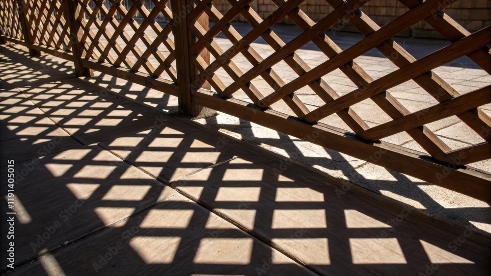 Aufkleber overlapping shadows a medium closeup of layered shadows cast by a lattice structure signifying the c