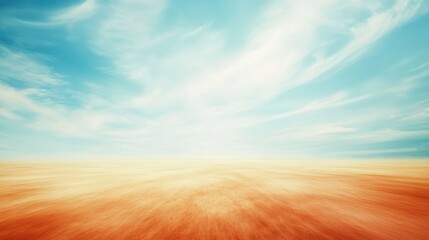 Fototapeta premium Serene Landscape of Sky and Sandy Plain