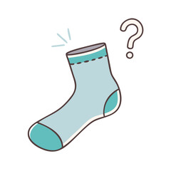 single missing sock vector icon, single missing sock vector illustration - simple illustration of single missing sock, perfect for logos and icons single missing sock