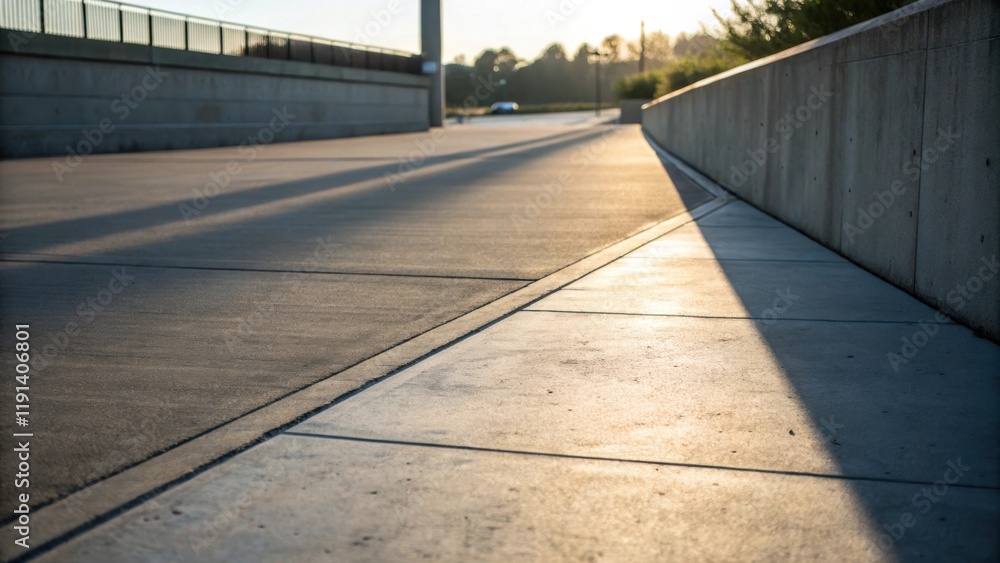 Poster The shadow stretches unpredictably across the concrete its edges softened by the afternoon sun creating a juxtaposition of harsh material and gentle light.