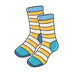 striped socks vector icon, striped socks vector illustration - simple illustration of striped socks, perfect for logos and icons striped socks