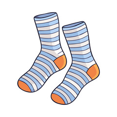 striped socks vector icon, striped socks vector illustration - simple illustration of striped socks, perfect for logos and icons striped socks