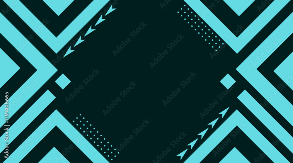 Poster banner modern background design | abstract vector geometric background with arrow shape | 3d shape b